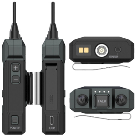 Hollyland Solidcom M1 Pro 8B-DH - 8-osobowy, bezprzewodowy system interkom ze słuchawkami dwuusznymi - beltpack